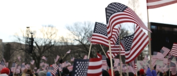 photo of american flags 